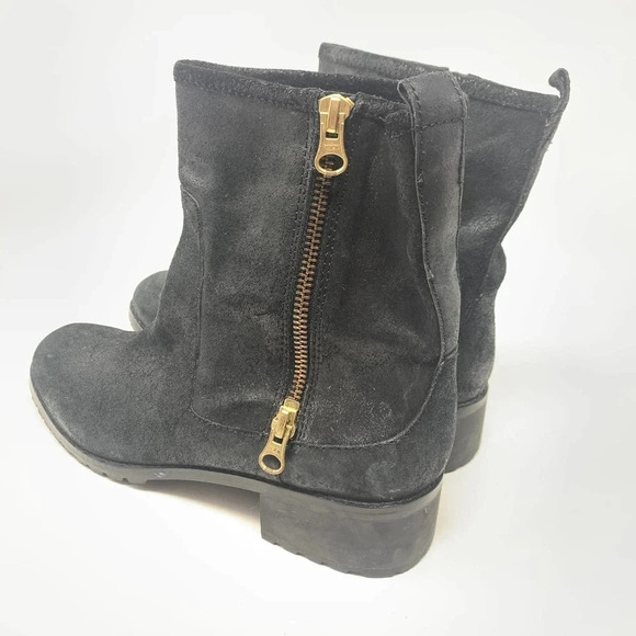 Renvy Joe Sport Black Suede Double Zip Boots - Picture 8 of 11